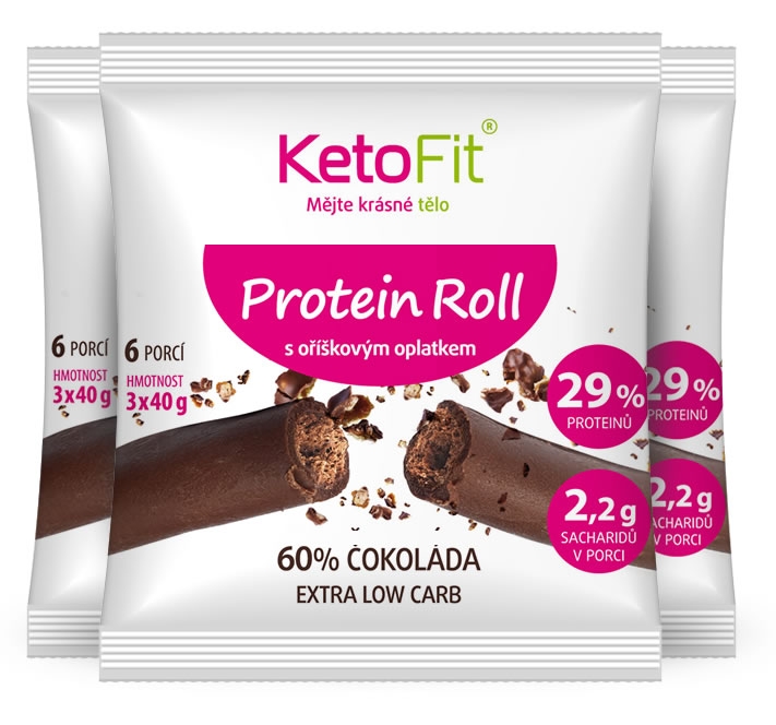 KetoFit Protein Roll 3x sáček, 120 g