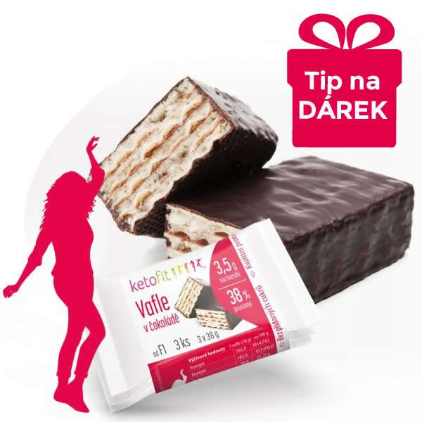 Ketofit Proteinové vafle v čokoládové polevě 114 g