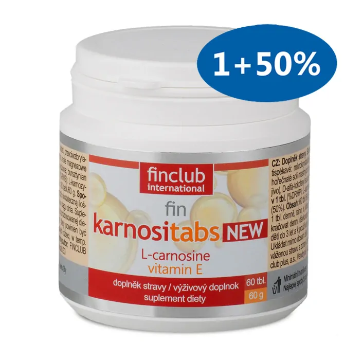 fin Karnositabs NEW 1+1 - zdroj karnosinu a vitamínu E