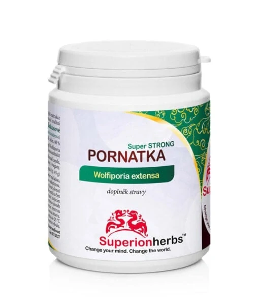 Superionherbs Pornatka kokosová, Wolfiporia extensa, Extrakt 40 % polysacharidů, 90 kapslí