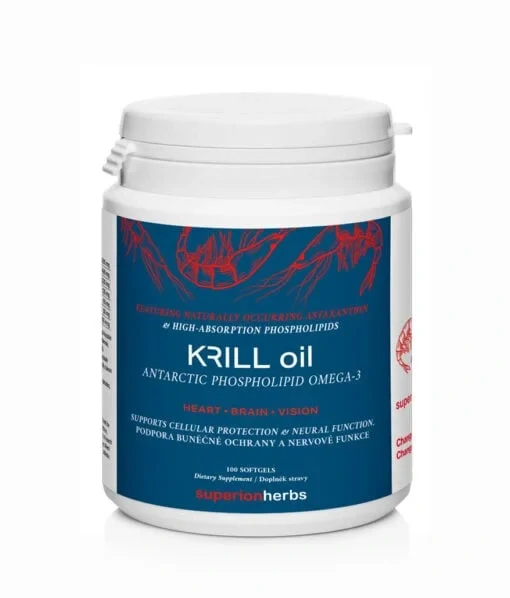 Superionherbs KRILL oil s astaxanthinem, 100 kapslí