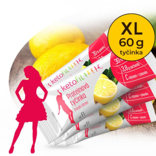 KetoFit Proteinová tyčinka Fresh citron-extra low carb, 240 g 