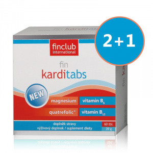 fin Karditabs NEW 2+1 - zdroj hořčíku a B vitamínů