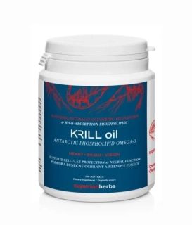 Superionherbs KRILL oil s astaxanthinem, 100 kapslí