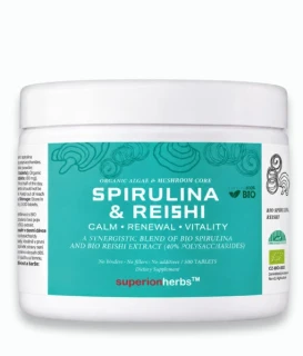 Superionherbs Spirulina & Reishi BIO, 500 tablet